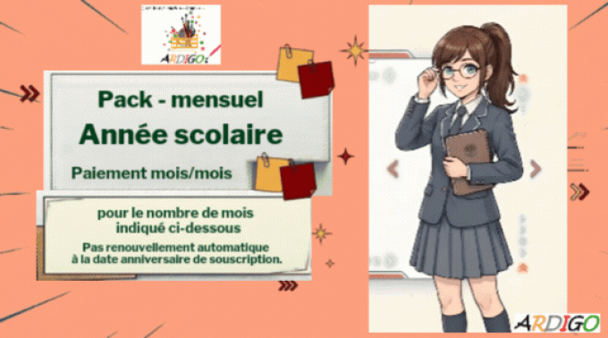 Pack mensuel Familles/Elèves 