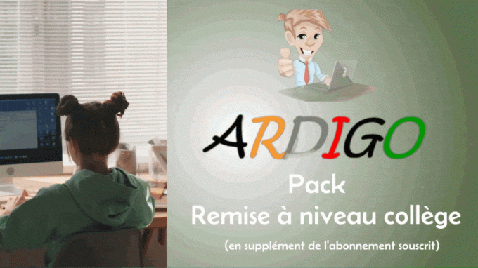 Pack Remise à niveau collège pour abonnement mois/mois